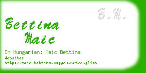 bettina maic business card